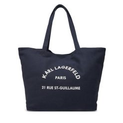 Torebka KARL LAGERFELD. Niebieskie shopper KARL LAGERFELD, bez wzorów, bez dodatków. Za 219.99 zł.