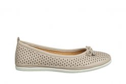 Baleriny Bayla-161 158 709 Silver Grey 161715, Szary, Skóra naturalna - 36. Szare baleriny Bayla, bez wzorów, z materiału, bez obcasa, na płaskiej podeszwie. W wyprzedaży za 179.10 zł.