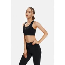 Crop top power Cardio Bunny. Czarne topy Cardio Bunny, s, bez wzorów, bez kołnierzyka, bez ramiączek. Za 99.00 zł.