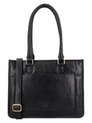 HIDE & STITCHES Skórzana torebka "Jura" w kolorze czarnym - 30 x 21 x 10 cm rozmiar: onesize. Czarne torby na ramię HIDE & STITCHES, bez wzorów, z materiału, na ramię, bez dodatków. Za 304.99 zł.