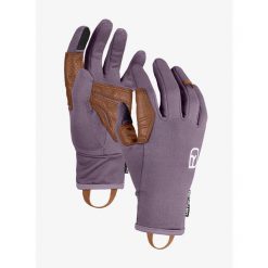 Rękawiczki skiturowe damskie Ortovox Fleece Light Glove. Fioletowe rękawiczki ORTOVOX, bez wzorów. Za 234.99 zł.
