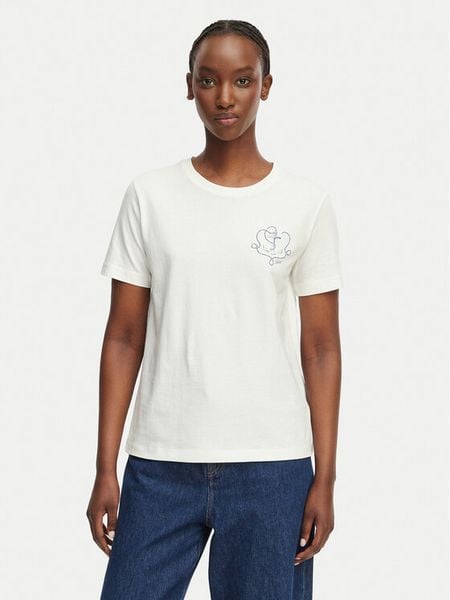 Gant T-Shirt 4201440 Biały Regular Fit. Białe t-shirty GANT, s, bez wzorów, z bawełny, bez kołnierzyka, bez ramiączek. Za 148.99 zł.