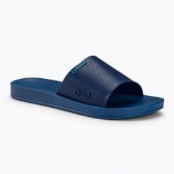 Klapki damskie Ipanema Anat Classic. Niebieskie klapki Ipanema, bez wzorów, z materiału, bez obcasa. Za 89.99 zł.