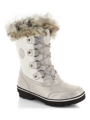 Kimberfeel Kozaki zimowe "Megeve" w kolorze białym rozmiar: 36. Białe kozaki Kimberfeel, na zimę, z materiału, bez obcasa, bez zapięcia. Za 339.99 zł.