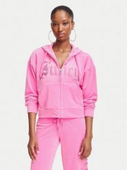 Juicy Couture Bluza Old Gothic JCWAS226333 Różowy Slim Fit. Czerwone bluzy Juicy Couture, xl, bez wzorów, z syntetyku, bez kaptura. Za 407.99 zł.