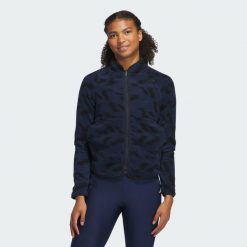 Bluza Ultimate365 Printed Fleece. Niebieskie bluzy Adidas, xl, bez wzorów, z materiału, bez kaptura. W wyprzedaży za 248.50 zł.