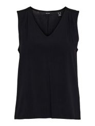 Vero Moda Top "Brit" w kolorze czarnym rozmiar: L. Czarne topy Vero Moda, l, bez wzorów, bez kołnierzyka, bez ramiączek. Za 37.12 zł.