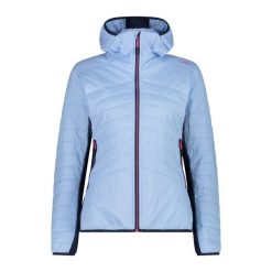 Damska kurtka z kapturem CMP. Niebieskie kurtki narciarskie CMP, bez wzorów, z nylonu, z kapturem, narciarskie, primaloft. Za 575.95 zł.