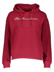 Pepe Jeans Bluza w kolorze czerwonym rozmiar: L. Czerwone bluzy Pepe Jeans, l, bez wzorów, z bawełny, z kapturem. Za 205.93 zł.