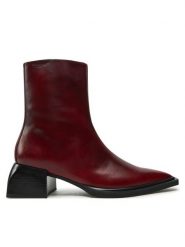 Vagabond Shoemakers Botki Vivian 5453-018-47 Czerwony. Czerwone botki Vagabond Shoemakers, bez wzorów, ze skóry, bez obcasa, na słupku, bez zapięcia. Za 859.99 zł.