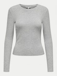 ONLY Bluzka Riley 15323159 Szary Slim Fit. Szare bluzki Only, m, bez wzorów, z bawełny, bez kołnierzyka, bez ramiączek. Za 59.99 zł.
