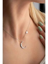 Heliophilia Srebrny naszyjnik z zawieszką - dł. 42 cm rozmiar: onesize. Szare naszyjniki Heliophilia, z cyrkonią, srebrne. Za 69.99 zł.