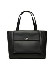 Calvin Klein Torebka Ck Medium Shopper K60K612811 Czarny. Czarne shopper Calvin Klein, bez wzorów, ze skóry, bez dodatków. Za 399.99 zł.