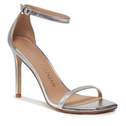 Sandały Stuart Weitzman. Szare sandały Stuart Weitzman, bez wzorów, bez obcasa, na szpilce, bez zapięcia. Za 2,059.00 zł.