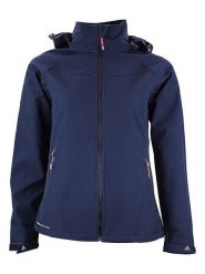 Peak Mountain Kurtka softshellowa "Acelsior" w kolorze granatowym rozmiar: S. Niebieskie kurtki sportowe Peak Mountain, m, bez wzorów, bez kaptura, outdoorowe. Za 217.99 zł.