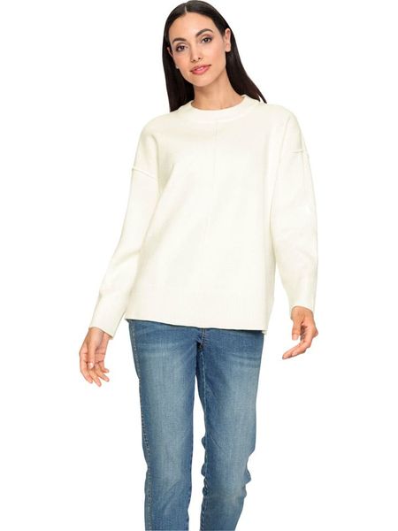 Heine Sweter w kolorze kremowym rozmiar: 44. Brązowe swetry Heine, bez wzorów, bez ramiączek. Za 55.95 zł.
