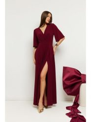 Made of emotion Sukienka w kolorze bordowym rozmiar: M. Czerwone sukienki Made Of Emotion, na co dzień, m, bez wzorów, bez kołnierzyka, bez ramiączek, maxi, proste. Za 269.99 zł.