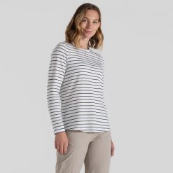 Longsleeve damski Craghoppers NosiLife Akona LS Top. Niebieskie topy Craghoppers, bez wzorów, bez kołnierzyka, bez ramiączek. Za 251.95 zł.