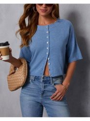 Milan Kiss Kardigan w kolorze błękitnym rozmiar: XL. Niebieskie kardigany Milan Kiss, xl, bez wzorów. Za 130.99 zł.