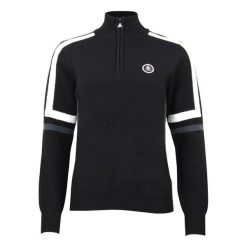 Bardzowy golf 1/2 zamek damski Peak Mountain Asta. Czarne golfy Peak Mountain, bez wzorów, bez ramiączek. W wyprzedaży za 278.00 zł.