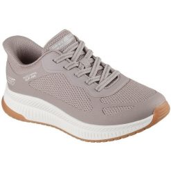 Buty sportowe damskie Skechers Bobs Squad 4 Stapl. Brązowe obuwie sportowe Skechers, bez zapięcia, na fitness i siłownię. Za 590.00 zł.