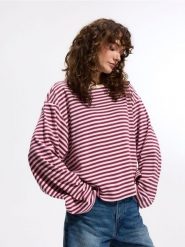 Bawełniana bluza oversize - wielobarwny. Bluzy Reserved, l, bez wzorów, z bawełny, bez kaptura. Za 89.99 zł.