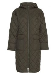 MOSS COPENHAGEN Płaszcz pikowany "Nichella" w kolorze ciemnozielonym rozmiar: S/M. Zielone płaszcze Moss Copenhagen, m, bez wzorów, bez kaptura. Za 314.75 zł.