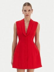 Bardot Sukienka koktajlowa Destene 59724DB Czerwony Slim Fit. Czerwone sukienki Bardot, s, bez wzorów, z syntetyku, wizytowe, bez kołnierzyka, bez ramiączek. Za 639.99 zł.