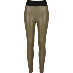 Legginsy Damskie Ze Skóry Ekologicznej Z Wysokim Stanem. Zielone legginsy Urban Classics, m, bez wzorów, ze skóry ekologicznej, z podwyższonym stanem. Za 115.99 zł.