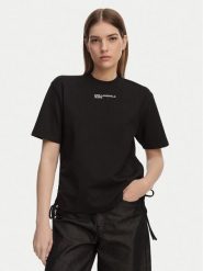 Karl Lagerfeld Jeans T-Shirt B2W17074 Czarny Regular Fit. Czarne t-shirty Karl Lagerfeld Jeans, s, bez wzorów, z jeansu, bez kołnierzyka, bez ramiączek. Za 290.99 zł.