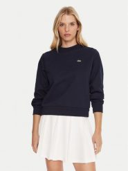 Lacoste Bluza SF5270 Granatowy Regular Fit. Niebieskie bluzy Lacoste, bez wzorów, z bawełny, bez kaptura. Za 559.99 zł.