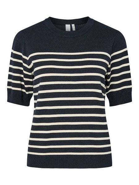 YAS Sweter w kolorze granatowo-białym rozmiar: S. Niebieskie swetry YAS, s, bez wzorów, bez ramiączek. Za 124.69 zł.