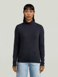 G-Star Koszulka w kolorze granatowym rozmiar: M. Niebieskie bluzki G-Star, m, bez wzorów, retro, bez kołnierzyka, bez ramiączek. Za 147.91 zł.