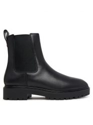 LAUREN RALPH LAUREN Sztyblety 802974476002 Czarny. Czarne botki Lauren Ralph Lauren, bez wzorów, ze skóry, bez obcasa, na płaskiej podeszwie, bez zapięcia. Za 879.99 zł.