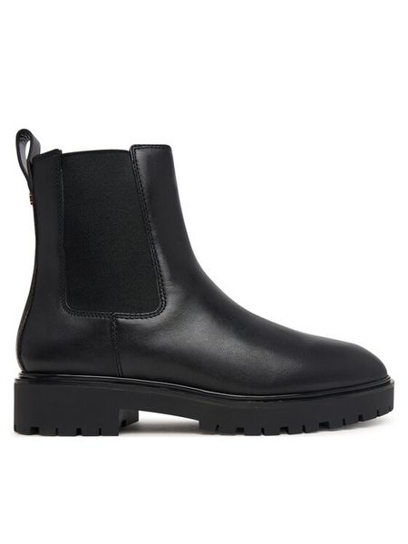 LAUREN RALPH LAUREN Sztyblety 802974476002 Czarny. Czarne botki Lauren Ralph Lauren, bez wzorów, ze skóry, bez obcasa, na płaskiej podeszwie, bez zapięcia. Za 879.99 zł.