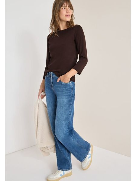 Cecil Koszulka w kolorze brązowym rozmiar: S. Brązowe bluzki Cecil, s, bez wzorów, z bawełny, bez kołnierzyka, bez ramiączek. Za 74.28 zł.