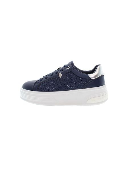 U.S. Polo Assn. Sneakersy w kolorze granatowym rozmiar: 37. Niebieskie trampki U.S. Polo Assn., z aplikacjami, bez zapięcia. Za 259.95 zł.