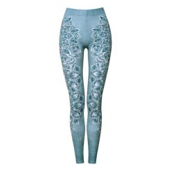 Legginsy sportowe damskie DEEP TRIP Aqua. Niebieskie legginsy DEEP TRIP, l, bez wzorów. Za 179.00 zł.