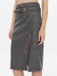 Pinko Spódnica midi Goldie 102296 A07P Szary Regular Fit. Szare spódnice Pinko, bez wzorów, z syntetyku, midi. Za 379.99 zł.
