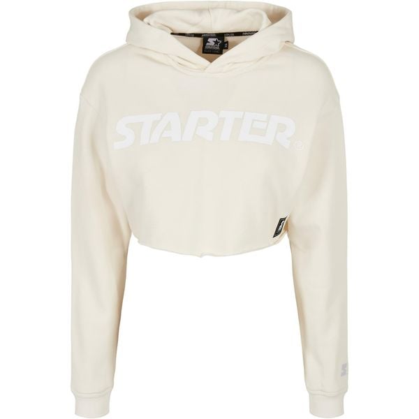 Damska krótka bluza z kapturem Urban Classics Starter. Białe bluzy Starter, xs, bez wzorów, z bawełny, z kapturem. Za 240.00 zł.