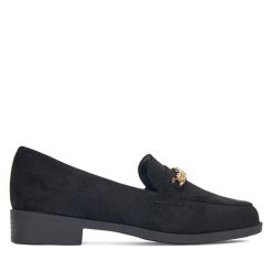 Lordsy DeeZee. Czarne lordsy DeeZee, bez wzorów, bez obcasa, bez zapięcia. Za 119.99 zł.