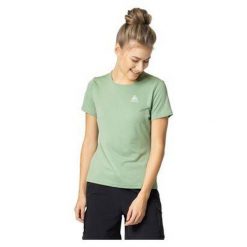 Koszulka z krótkim rękawem trekkingowa damska Odlo T-shirt F-DRY. Zielone t-shirty Odlo, xl, bez wzorów, bez kołnierzyka, bez ramiączek. W wyprzedaży za 120.00 zł.