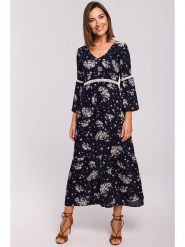 Stylove Sukienka w kolorze granatowym rozmiar: XL. Niebieskie sukienki Stylove, xl, bez wzorów, z koronki, bez kołnierzyka, bez ramiączek, maxi. Za 211.31 zł.
