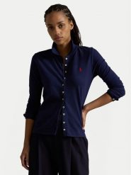 Polo Ralph Lauren Koszula 211941176003 Granatowy Slim Fit. Niebieskie koszule Polo Ralph Lauren, xl, bez wzorów, z bawełny, bez kołnierzyka, bez ramiączek. Za 489.99 zł.