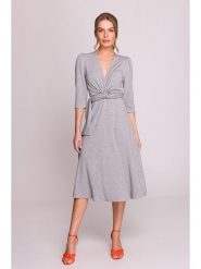 Stylove Sukienka w kolorze szarym rozmiar: M. Szare sukienki Stylove, m, bez wzorów, bez kołnierzyka, bez ramiączek, midi. Za 306.01 zł.