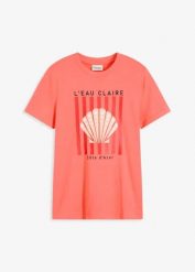 T-shirt z czystej bawełny. Białe t-shirty bonprix, bez wzorów, z bawełny, bez kołnierzyka, bez ramiączek. Za 32.99 zł.