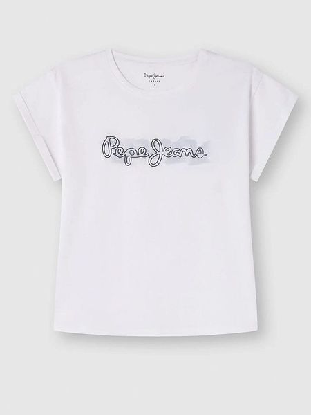 Pepe Jeans Koszulka w kolorze białym rozmiar: S. Białe bluzki Pepe Jeans, s, bez wzorów, z bawełny, bez kołnierzyka, bez ramiączek. Za 57.95 zł.