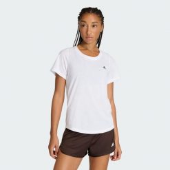 Koszulka Workout Essentials Scoop Neck. Białe bluzki Adidas, bez wzorów, sportowe, bez kołnierzyka, bez ramiączek. Za 109.00 zł.