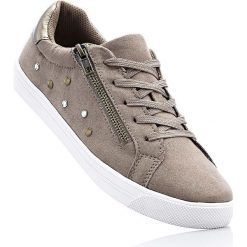 Sneakersy bonprix brunatny. Brązowe obuwie sportowe bonprix, bez zapięcia. Za 37.99 zł.