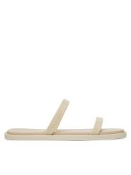 Calvin Klein Klapki Double Bar Slide - Jelly HW0HW02417 Écru. Klapki Calvin Klein, bez wzorów, z tworzywa sztucznego, bez obcasa. Za 199.99 zł.